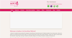 Desktop Screenshot of janhaviartjewellery.com